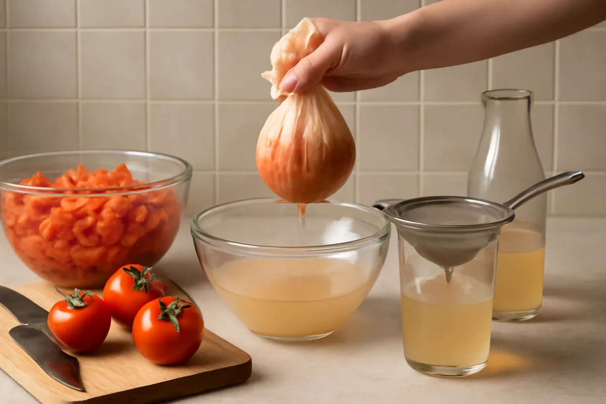 Come si ottiene l’acqua di pomodoro in cucina gourmet? Il procedimento passo-passo